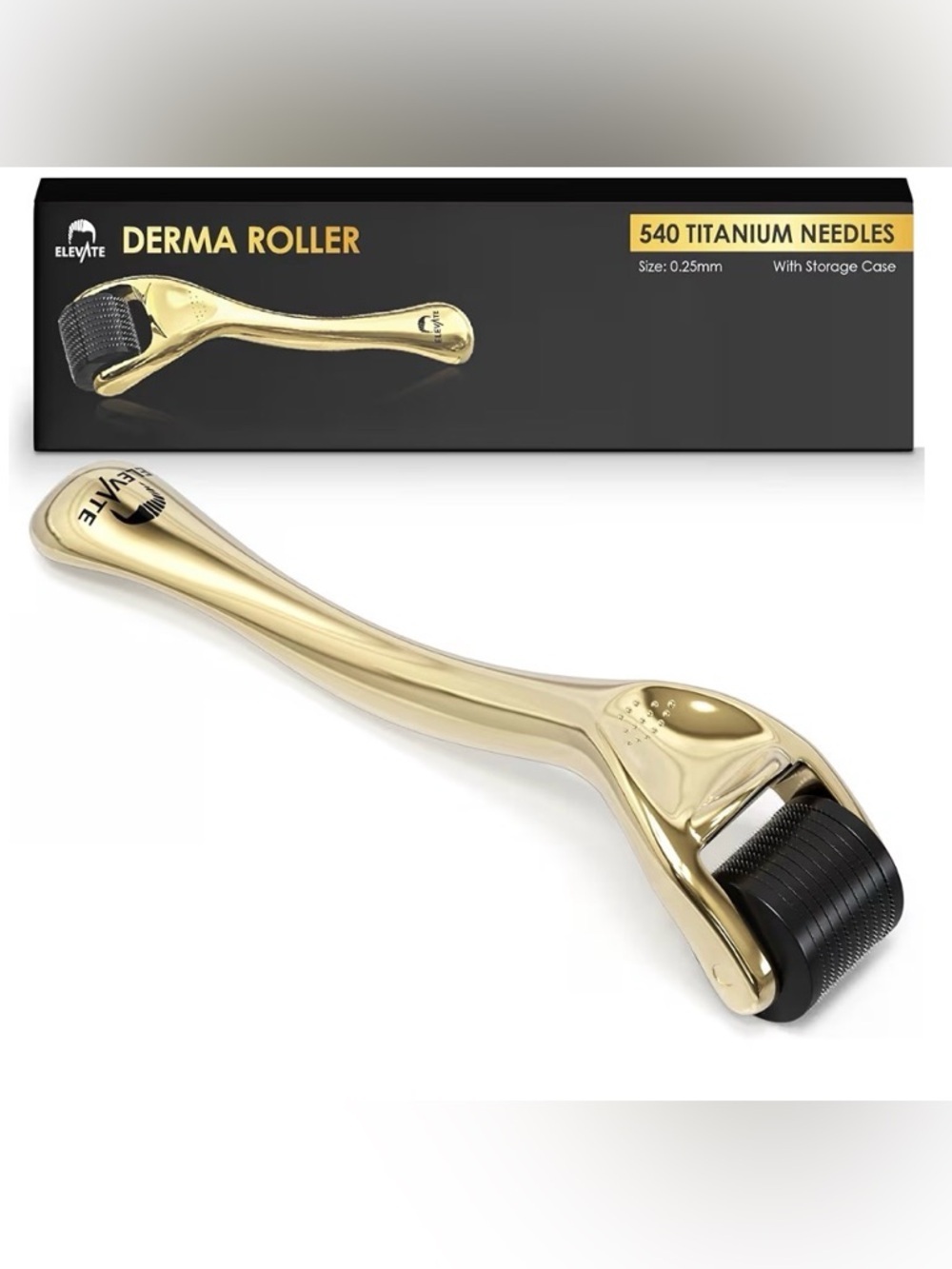 Gold Derma Roller - 540 Titanium Needles